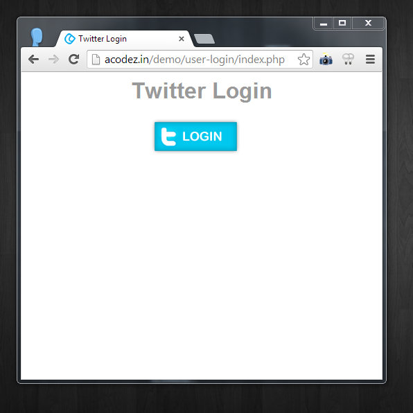 Sign in with Twitter, How to implement Sign in with Twitter, implementing Sign in with Twitter, Login page of Sign in with Twitter