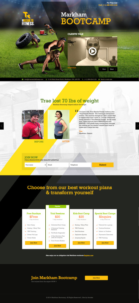 Landing page