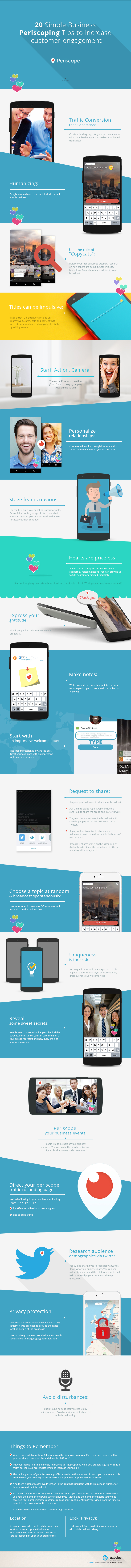 Infographic: 20 Simple Business Periscoping Tips to increase customer engagement