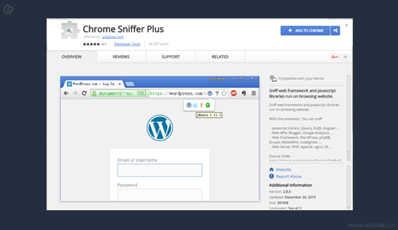 Chrome Sniffer Plus