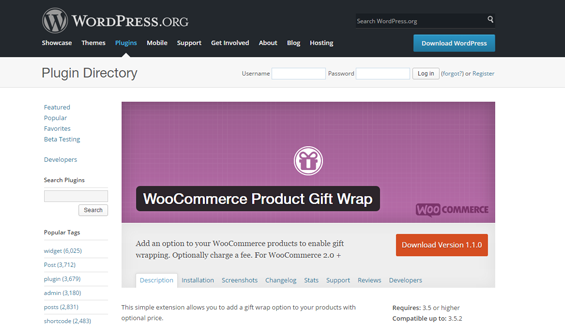 WooCommerce Product Gift Wrap