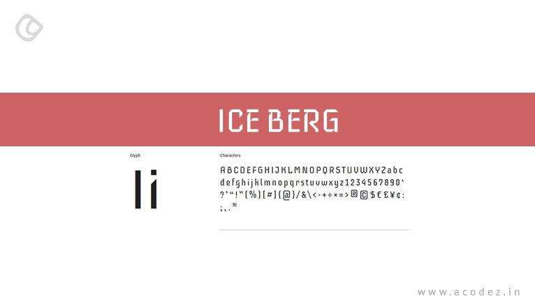 iceberg - Web font