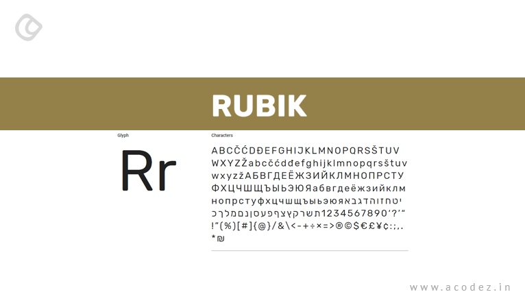 rubik - web font